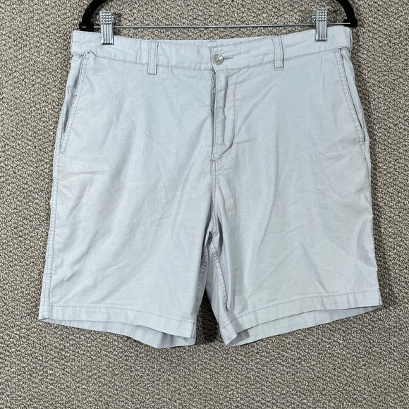 Southern Shirt‎ Shorts Mens Size 34 Gray Chino Khaki Flat Front Casual Preppy - Picture 1 of 10